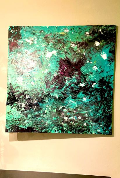 1000 Trees Blowing in the Wind 36x36 Large