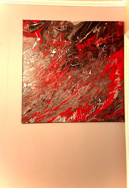 Red Dawn, Extra Large Canvas 36x36