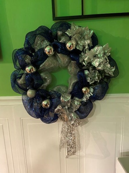 Blue/Silver Wreath-Large
