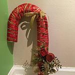 Ribbon Candy Cane Wreath